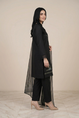 3 Pc Printed Embroidered Suit - 8040 - (Cotton Lawn With Monarch Dupatta)