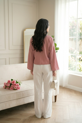 FRONT BOW BLOUSE - PINK.