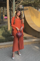 SOLID CO-ORD SET (RUST)