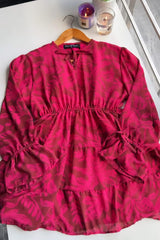 Printed Peplum Blouse - (MR)