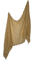 Chiffon Crinkled Dupatta (Tassels) - KHAKI
