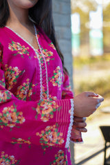 2 Pc Co Ord Set Lawn - MEHAK