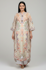 2 Pc Silk Kaftan Set (With Side Pockets) - 2001