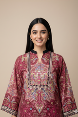 2 Pc Silk Kaftan Set - 2005