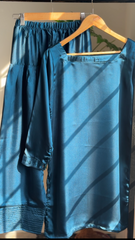 FARSHI SHALWAR SET (TEAL BLUE)