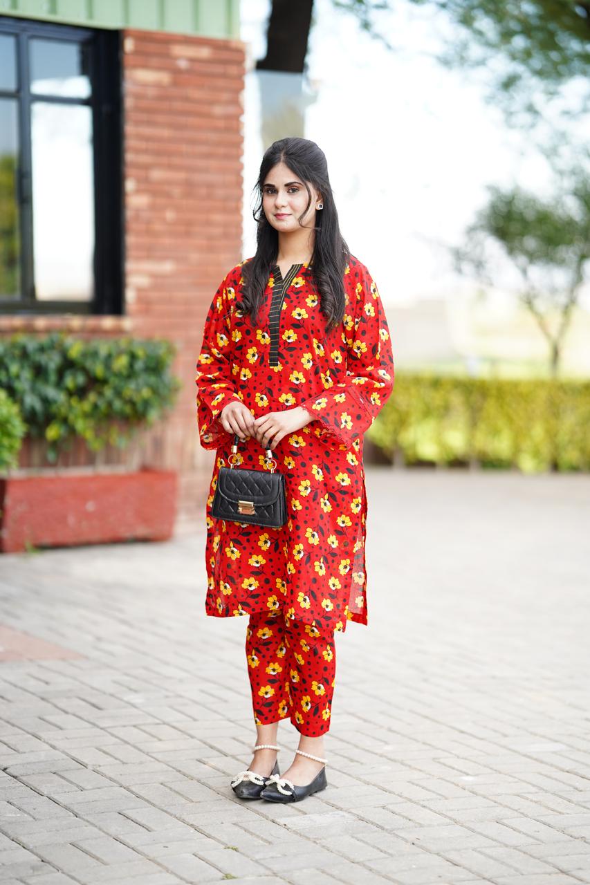 2 Pc Co Ord Set Lawn - INSIA