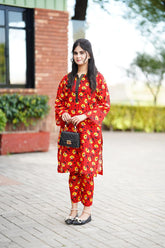 2 Pc Co Ord Set Lawn - INSIA