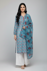 Lawn Shirt With Monarch Dupatta - SAFFIYA