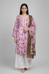 Lawn Shirt With Monarch Dupatta - GULNAAZ