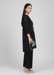 2 Pc Bloom Embroidered Set - 7004