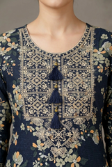 3 Pc Printed Embroidered Suit - 8056 - (Lawn Cotton With Monarch Dupatta)