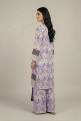 3 Pc Printed Embroidered Suit - 8057 - (Lawn Cotton With Monarch Dupatta)