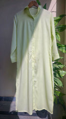 2PC SOLID BUTTON-DOWN SET (GREEN)