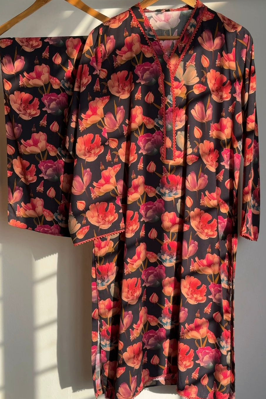 2 Pc Co Ord - Winter Linen - BLK002