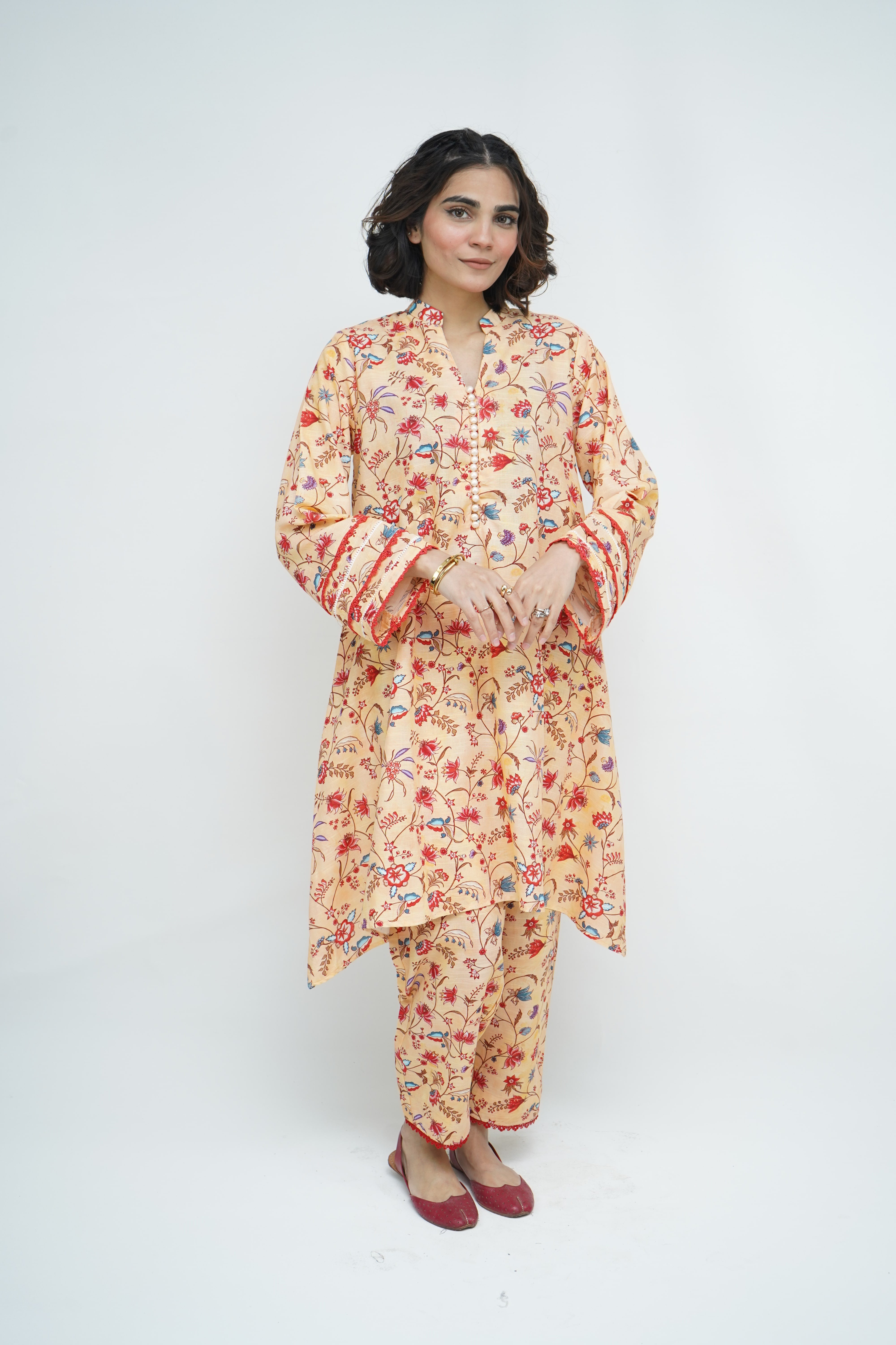 2 Pc Co Ord Set Khaddar - AROMA (Frock)