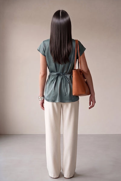 Wrap Around Top - Slate Grey