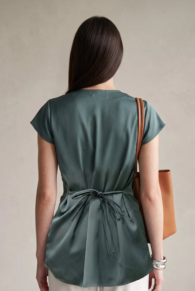 Wrap Around Top - Slate Grey