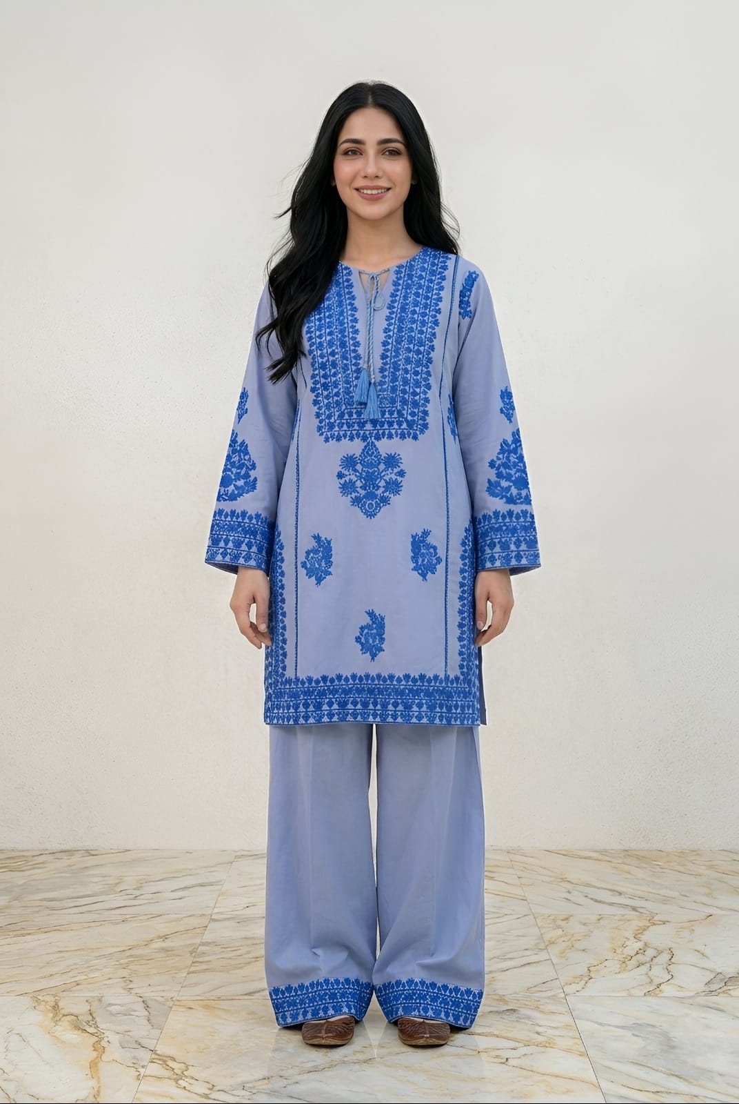 Embroidered Farshi Set - DASTAAN