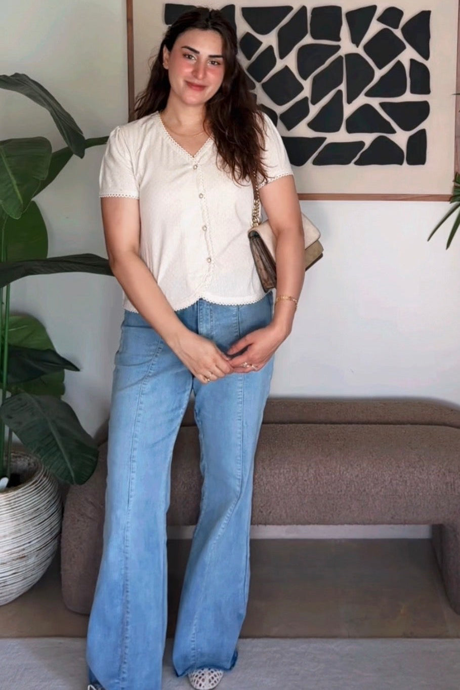 High Waist Flared Jeans