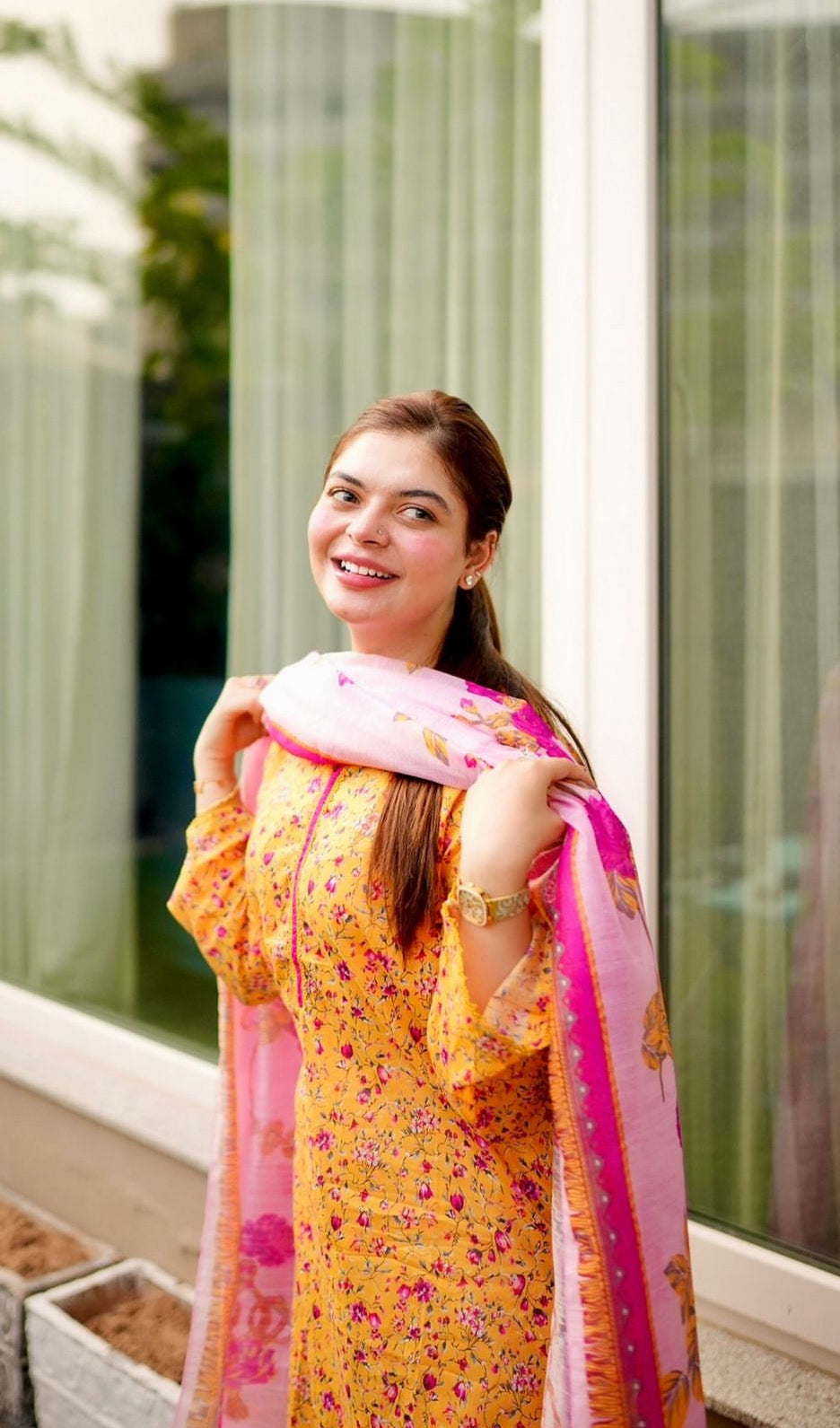 Lawn Shirt With Monarch Dupatta - MEENA