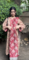 Lawn Shirt With Monarch Dupatta - DILDAARA