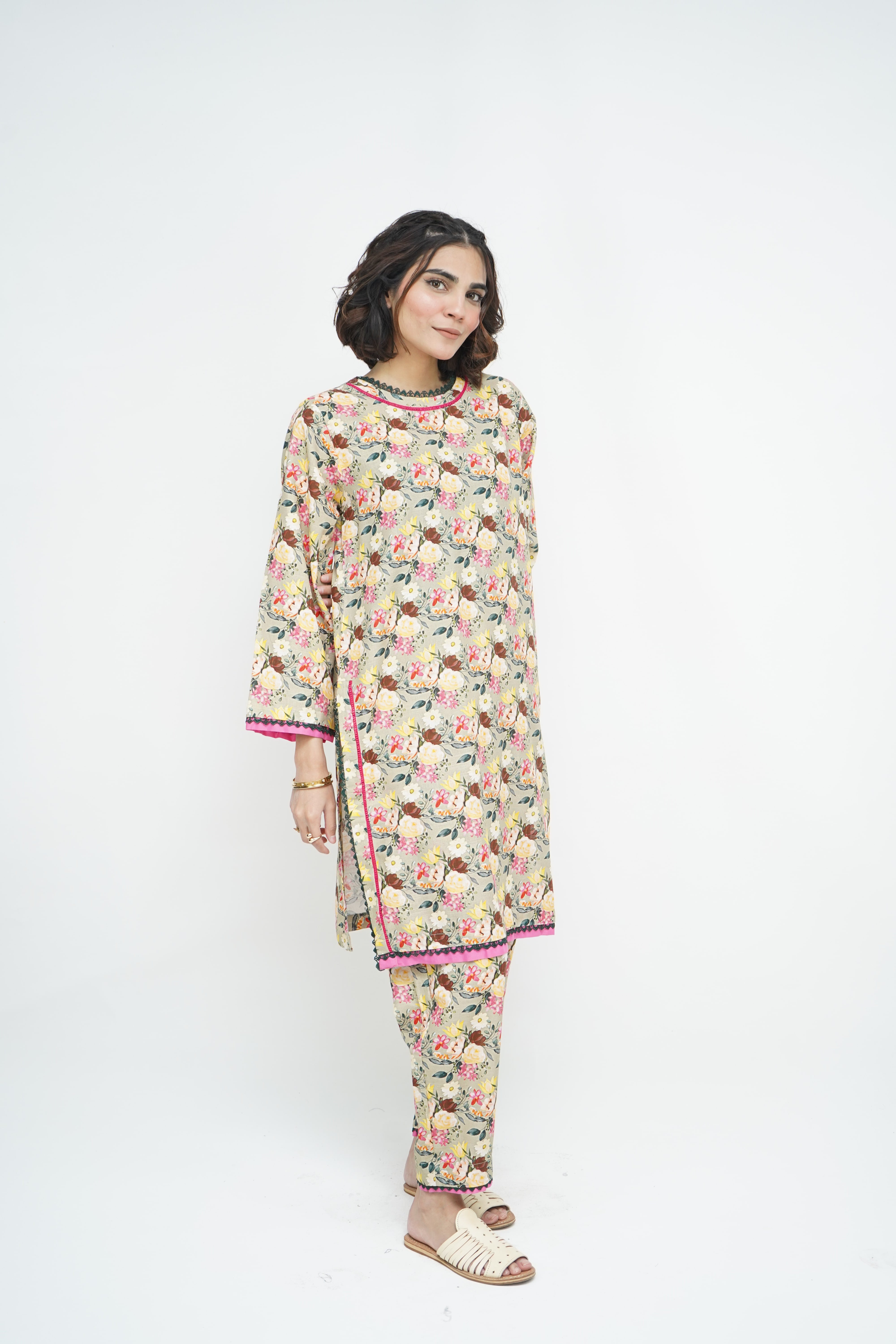 2 Pc Co Ord Set Khaddar - QANDEEL