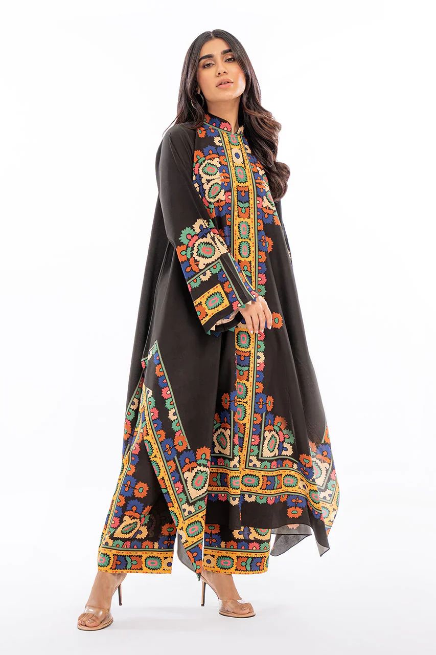 2 Pc Silk Kaftan Set - 2007