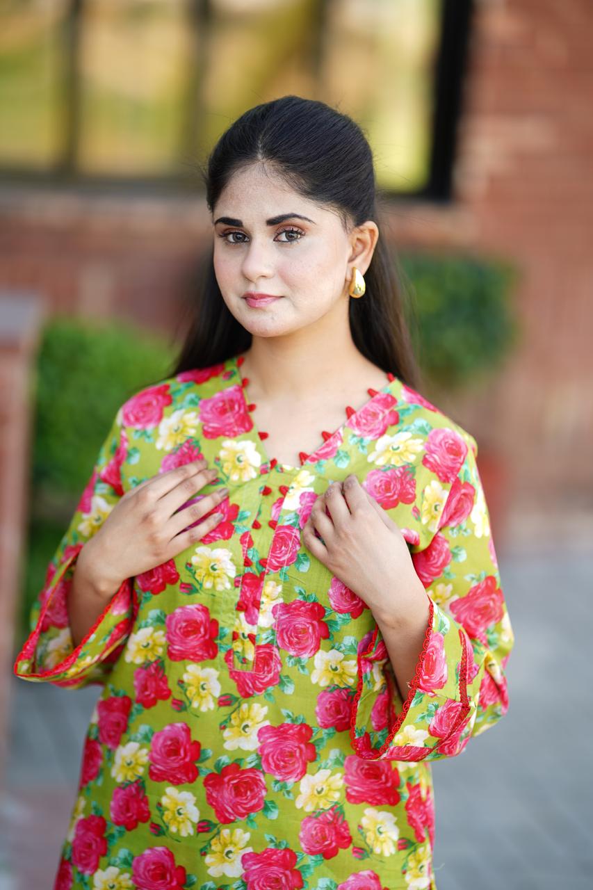 2 Pc Co Ord Set Lawn - HIRA