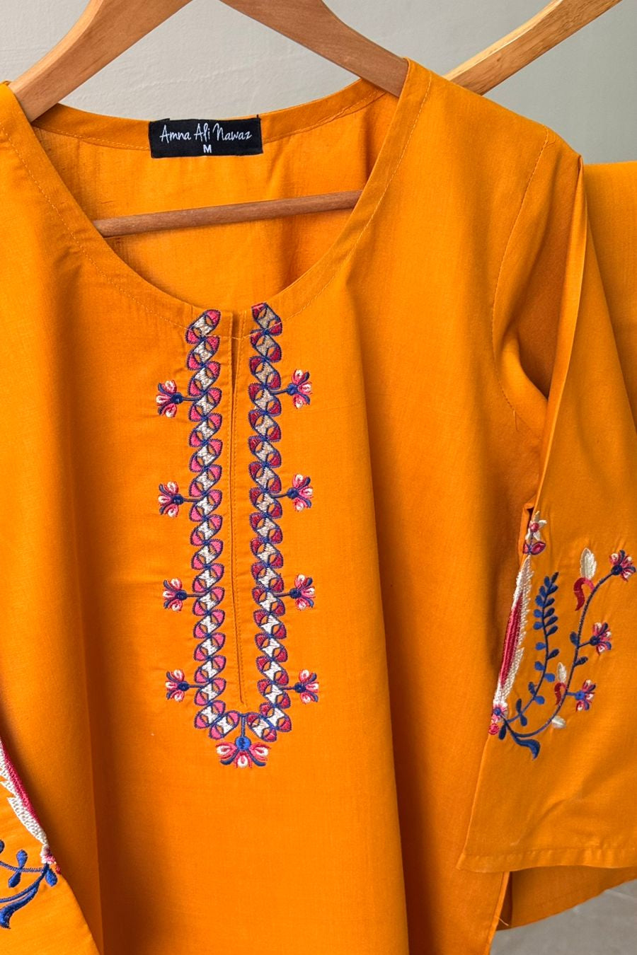 2 Pc Embroidered Solid Set - 3002