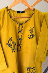 2 Pc Embroidered Solid Set - 4001