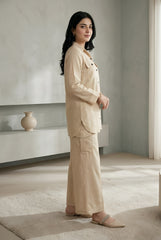 SOLID CO-ORD SET (BEIGE)