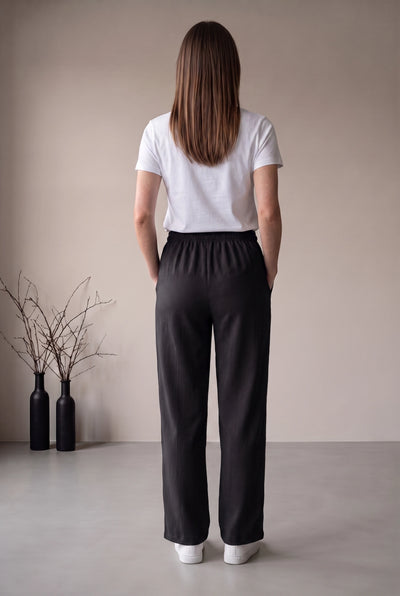 FRONT SEAM TROUSER - BLACK
