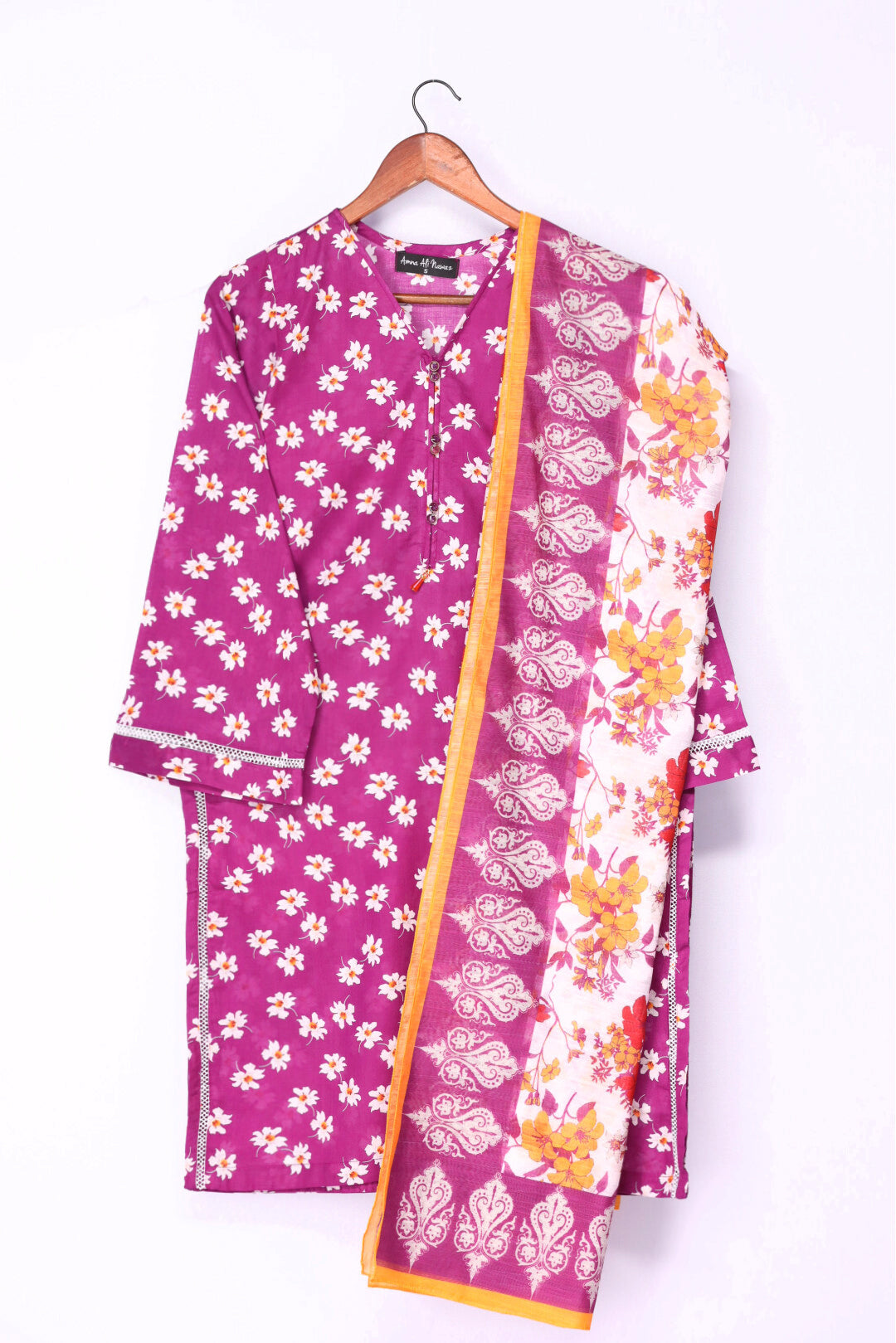 3 Pc Printed Lawn Suit - OUMAIMA