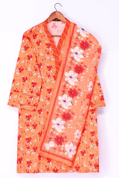 3 Pc Printed Lawn Suit - FADWA