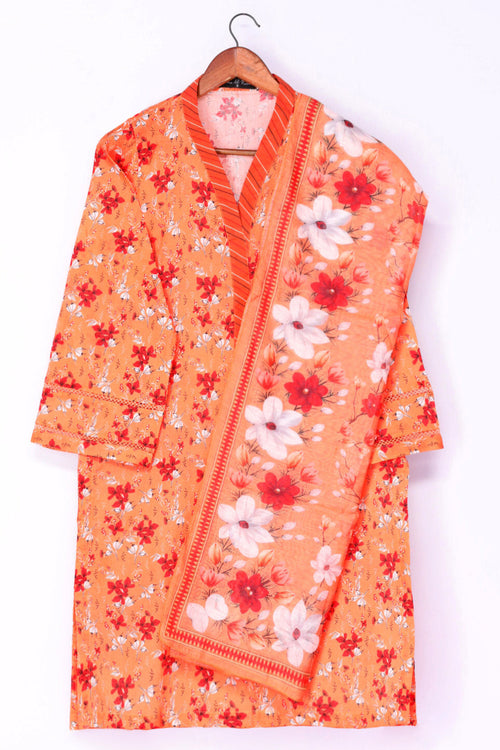 3 Pc Printed Lawn Suit - FADWA