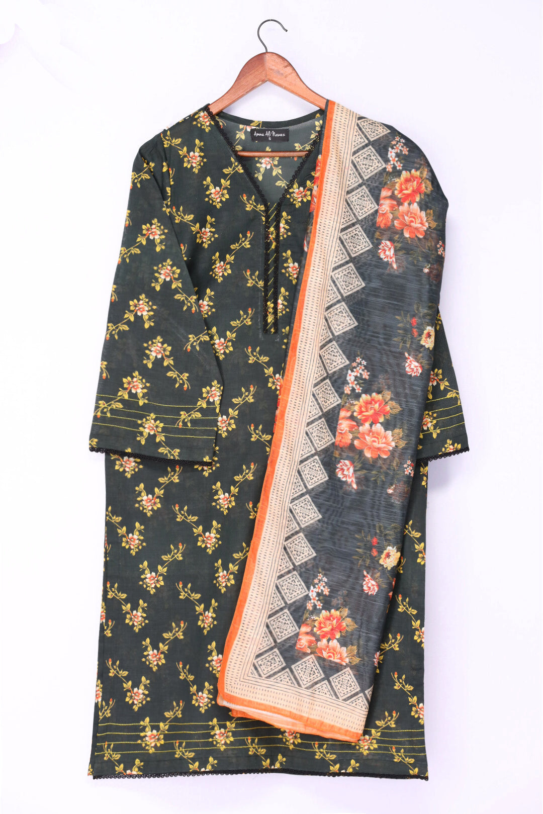 3 Pc Printed Lawn Suit - AFEERA