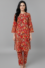 2 Pc Co Ord Set Lawn - ATROOBA