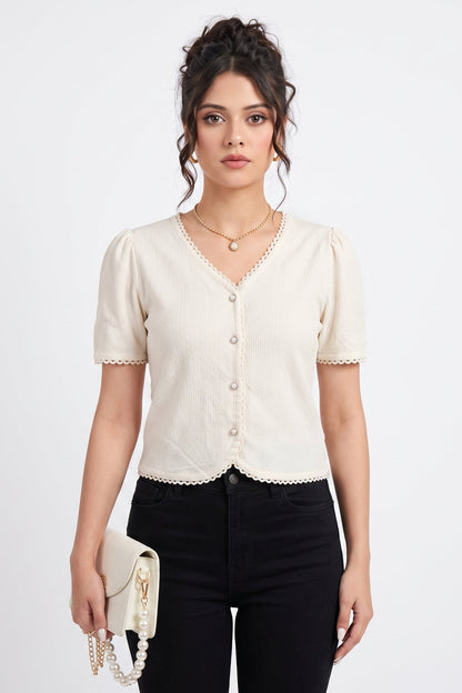 BOHEMIAN V NECK BLOUSE